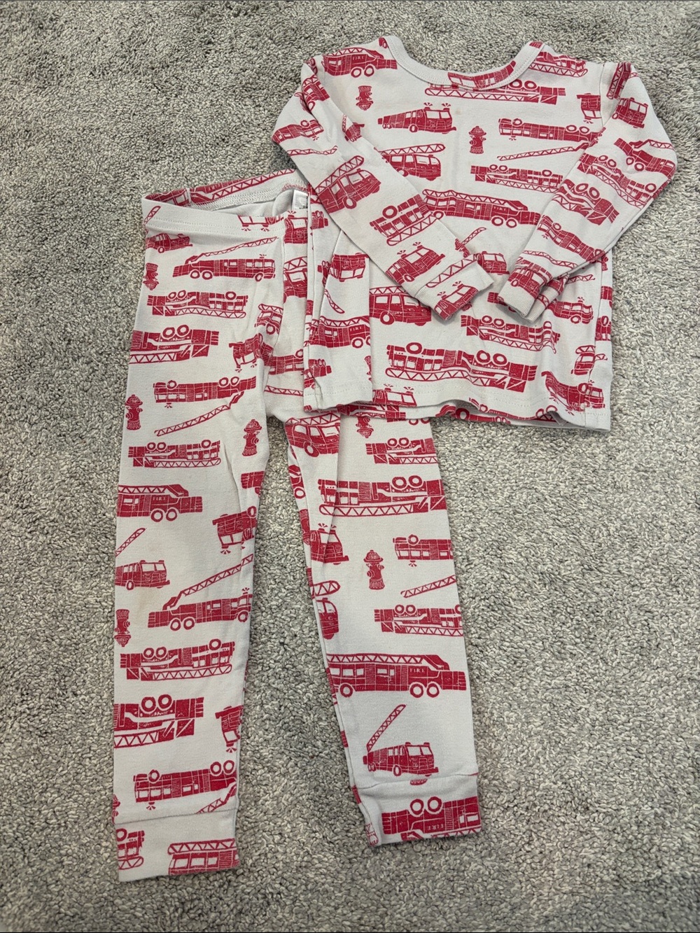 Baby Gap toddler Fire Truck Pajama Set